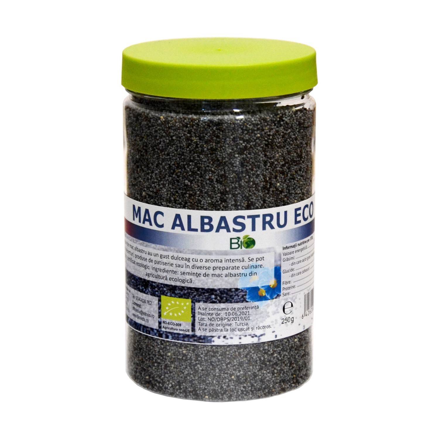 Mac albastru, eco-bio, 250g - Deco Italia