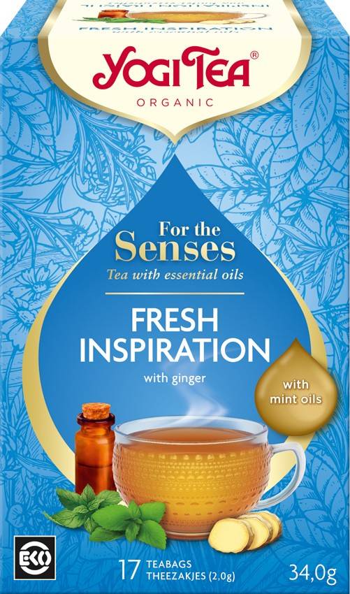 Ceai cu ulei esential, prospetime pura, for the senses, eco-bio, 17pl - Yogi Tea