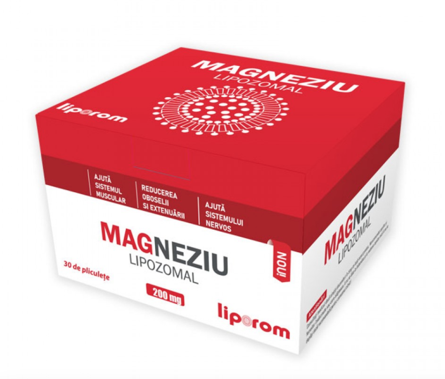 Magneziu lipozomal, 200mg, 30plicuri - Liporom