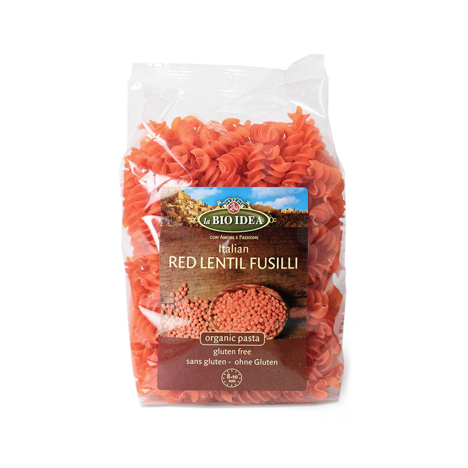 Fusilli linte rosie, eco-bio, 250g - La Bio Idea