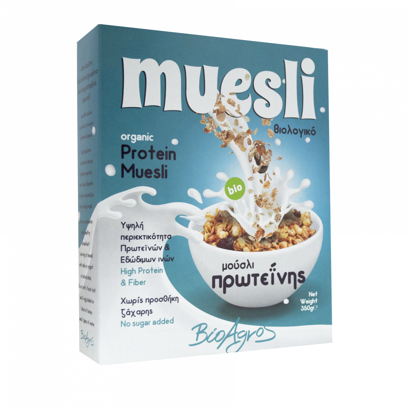 Muesli proteic, eco-bio, 350 g, BioAgros