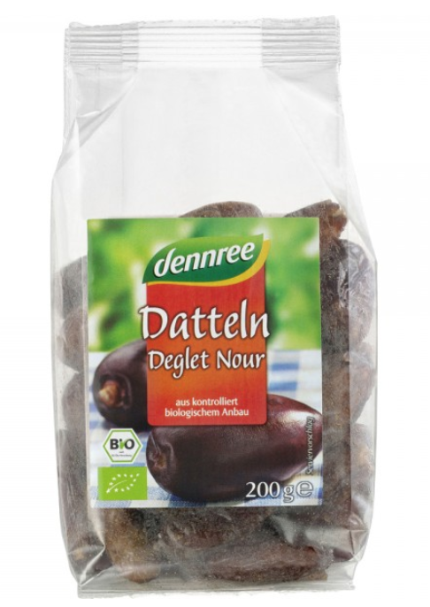 Curmale Deglet Nour, fara samburi, 200g - Dennree