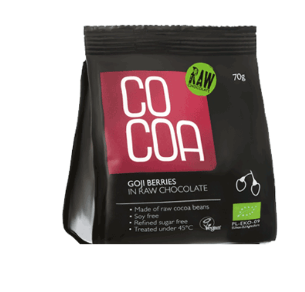 Goji in ciocolata, eco-bio, 70g - Cocoa