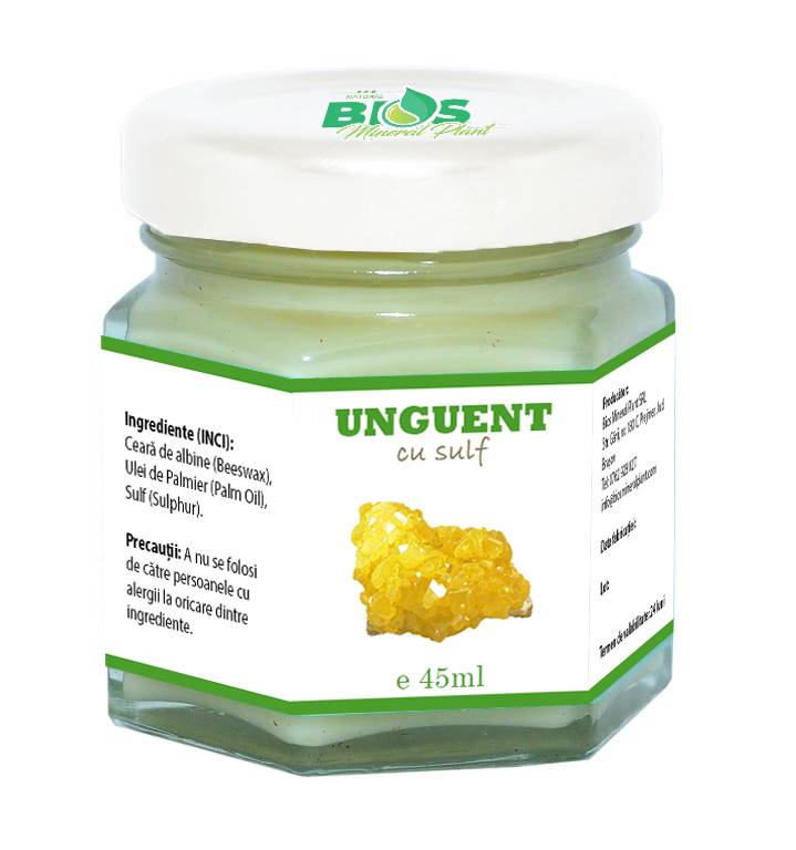 Unguent cu sulf, 45ml - Bios Mineral Plant