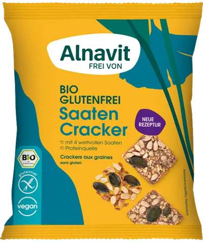 Crackers cu seminte, fara gluten, eco-bio, 75g - Alnavit