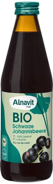 Suc de coacaze negre, eco-bio, 330ml - Alnavit