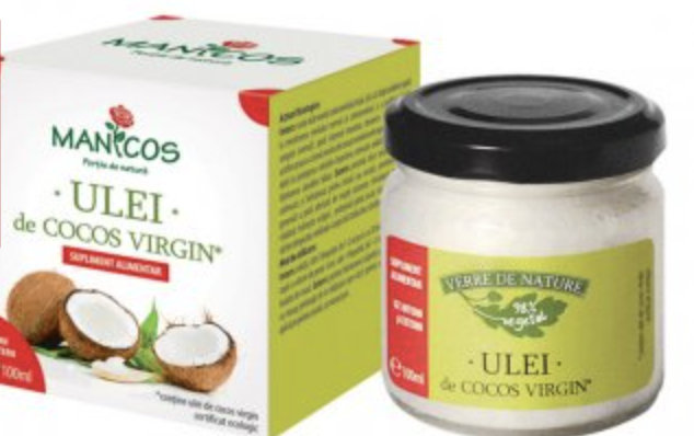 Ulei de Cocos Virgin 100ml - Manicos