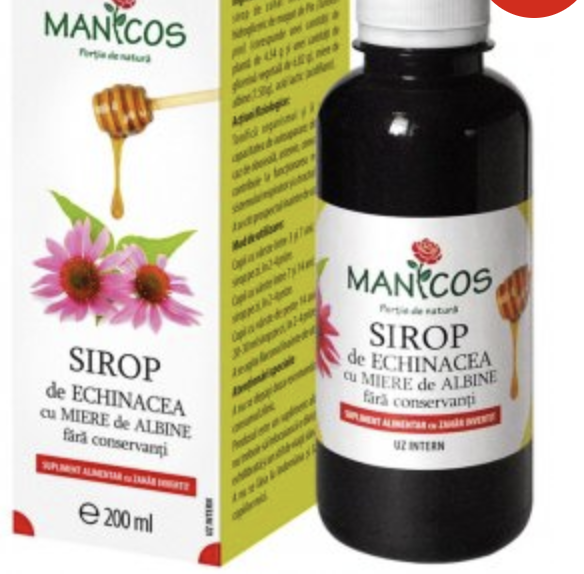 Sirop de echinacea cu miere 200ml - Manicos