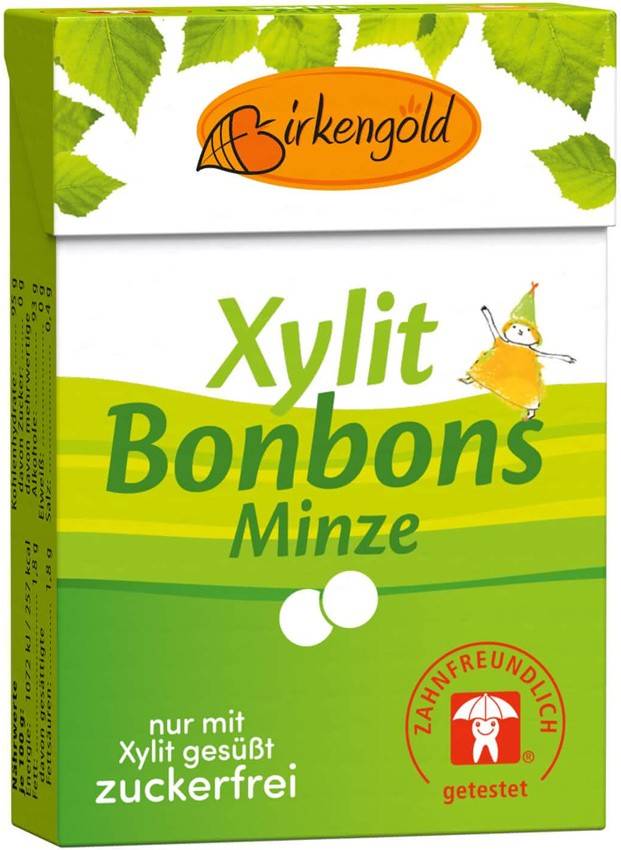 Bomboane cu xylitol si menta, 30gr - Birkengold