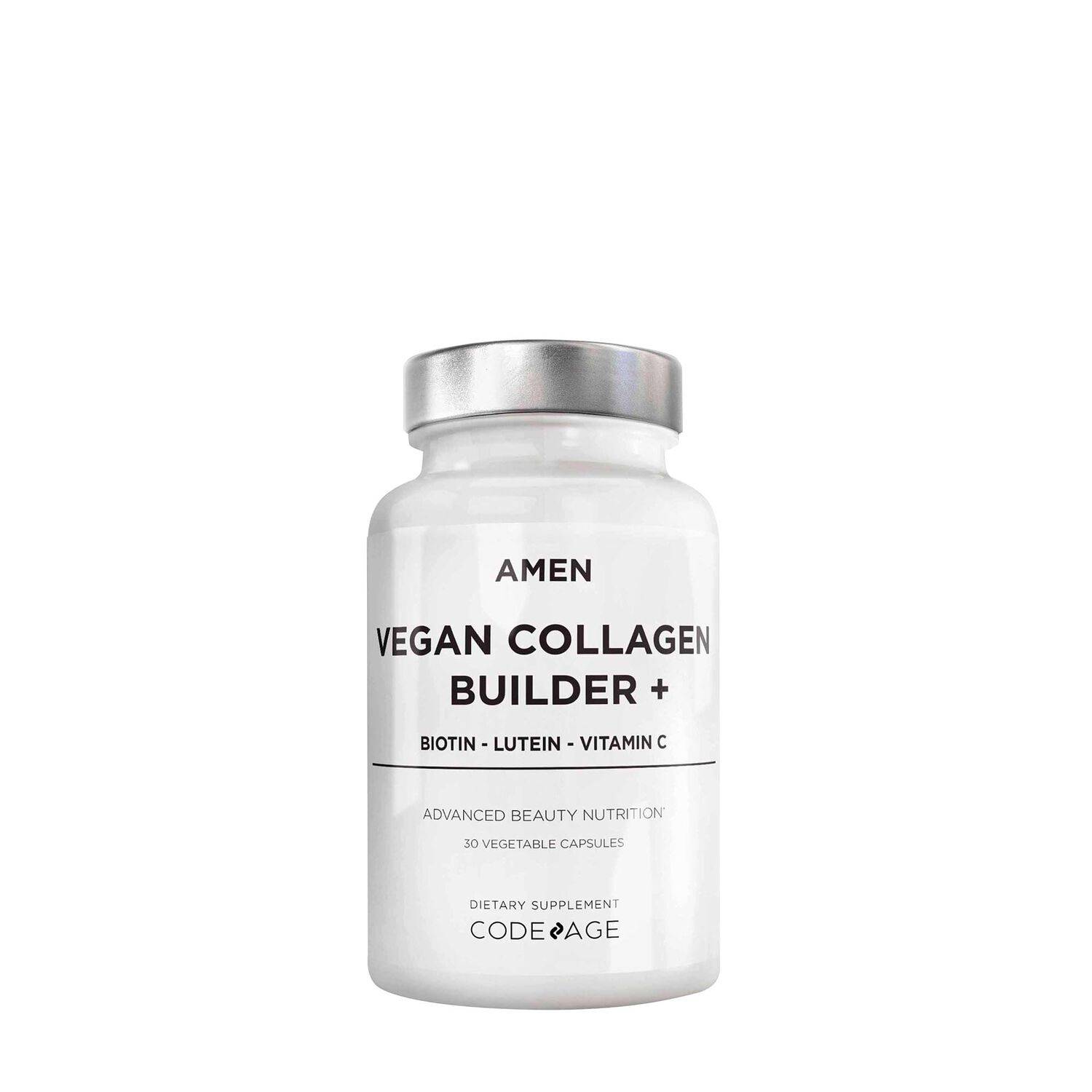 Amen Vegan Collagen Builder, Colagen Vegan cu Biotina, Luteina si Vitamina C, 30cps, Codeage