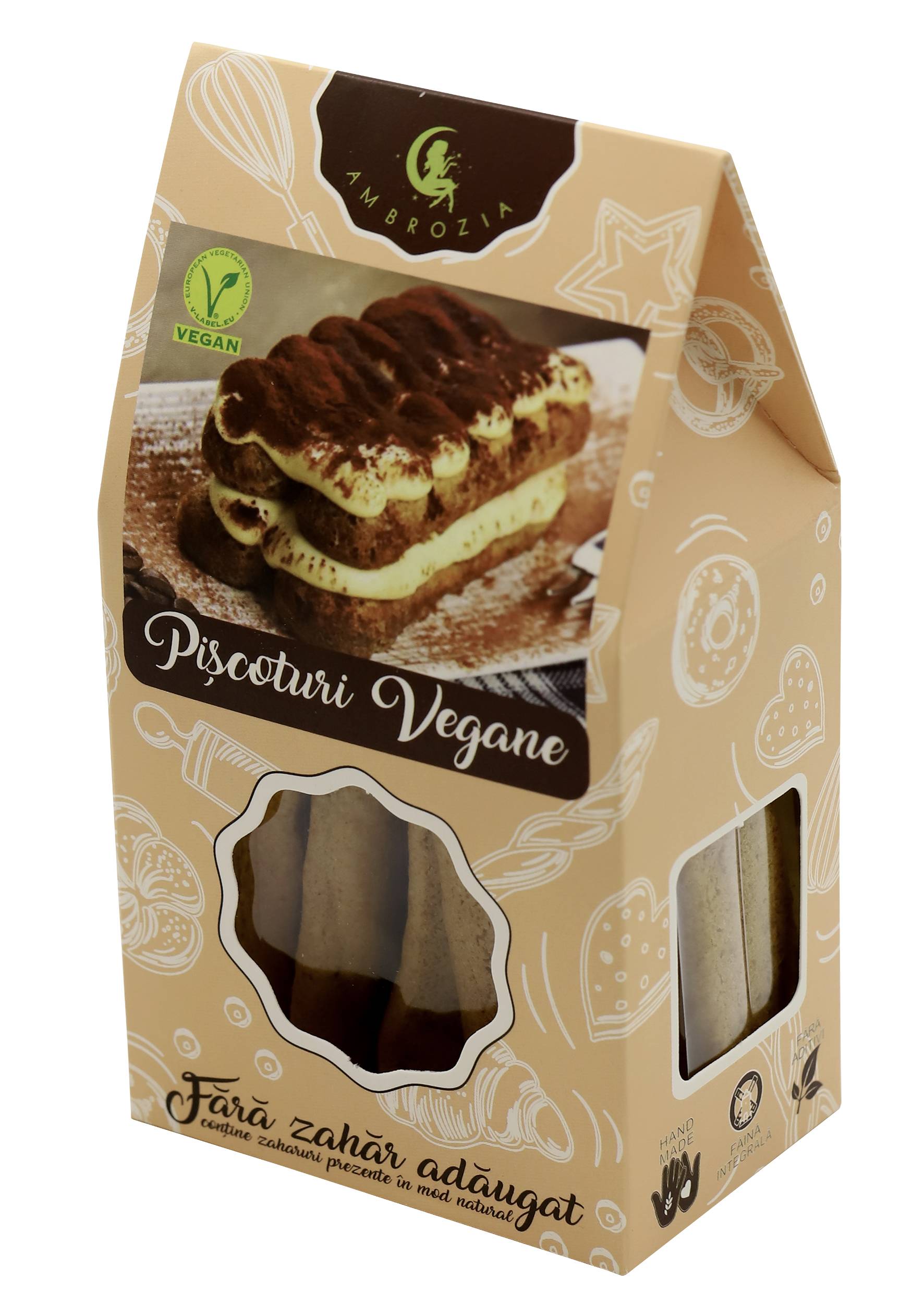 PISCOTURI VEGANE fara zahar, 130g, Hiperambrozia