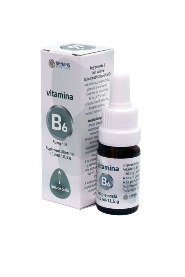 VITAMINA B6, solutie 50mg/ml, 10ml RENANS PHARMA