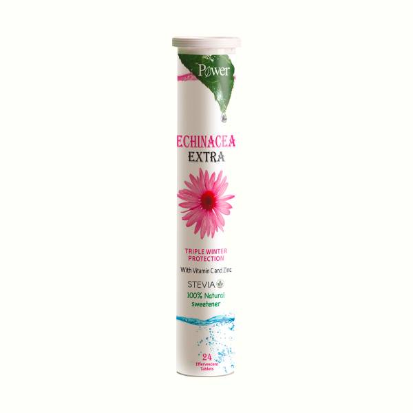 Echinacea Extra Indulcit cu Stevie 24 tablete efervescente - Power Of Nature