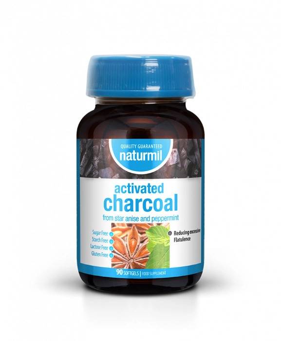 Activated Charcoal - Carbune Activat - 90 cps, Naturmil