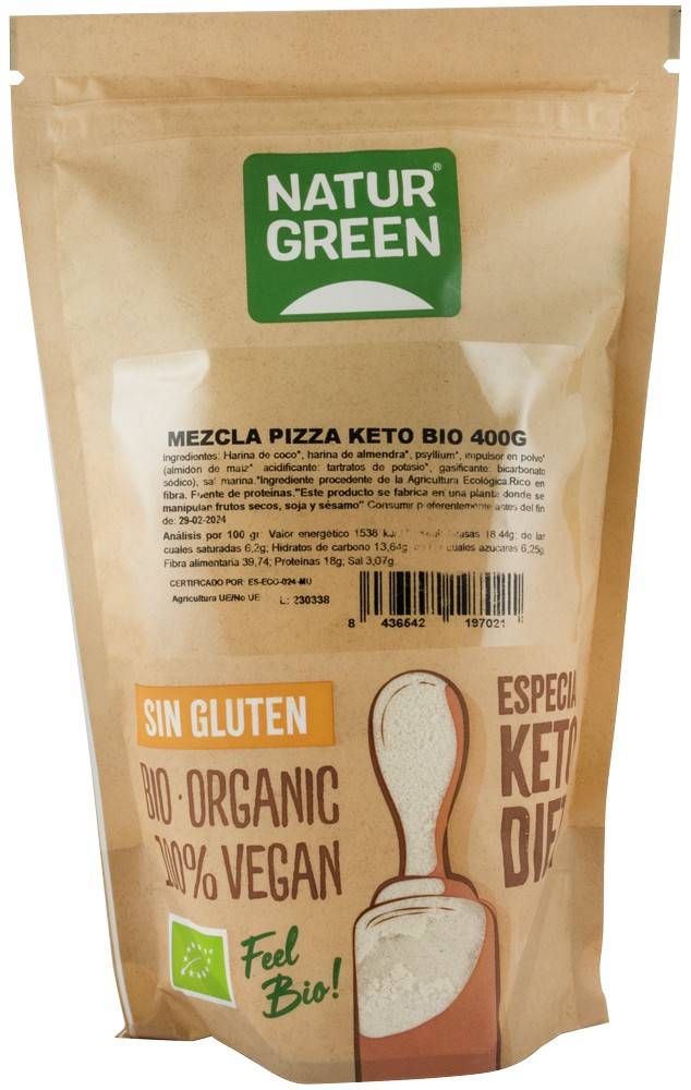 Premix Keto pentru pizza, eco-bio, 400g Natur Green