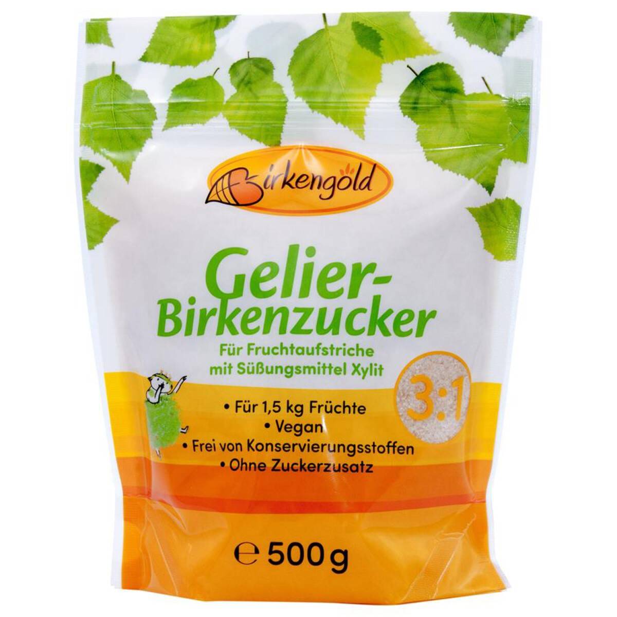 Gelifiant cu zahar de mesteacan 3:1, 500 g, Birkengold