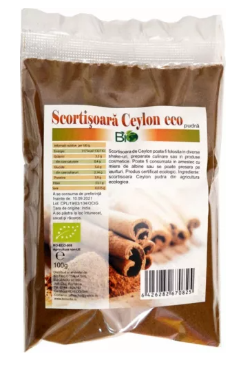 Scortisoara pudra Ceylon eco-bio 100g, Deco Italia