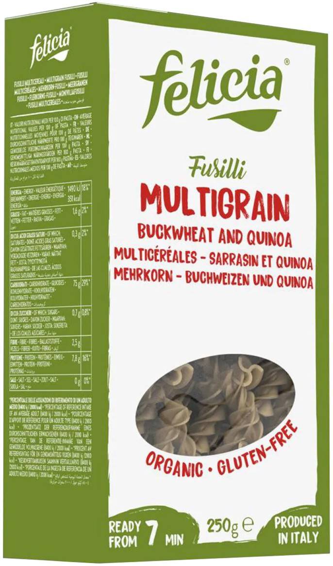 Fusilli multicereale din hrisca si quinoa Eco-Bio Fara Gluten 250g Felicia