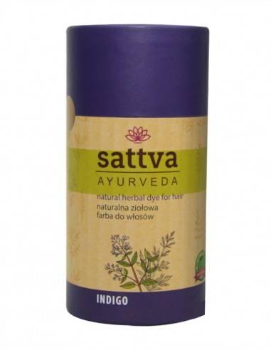 Vopsea de par, Henna Indigo, 150 g, Sattva Ayurveda