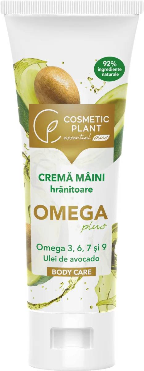 Crema de maini hranitoare cu Omega 3, 6, 9 si ulei de avocado, Omega Plus, 75 ml, Cosmetic Plant