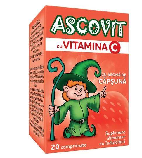 Ascovit Capsuni 100mg 20 comprimate - HIPOCRATE