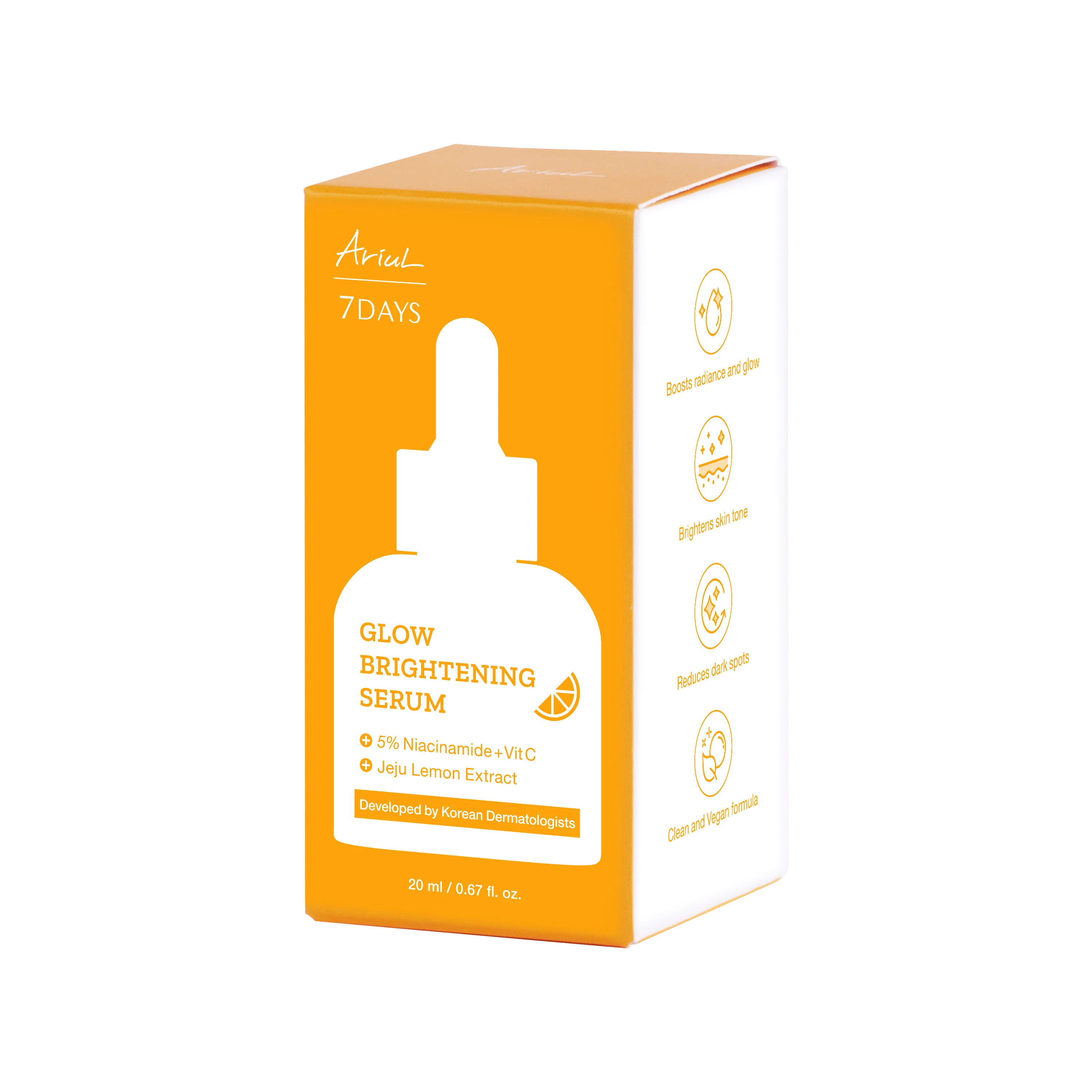 Serum 7 days Glow, 5% Niacinamide + Vitamin C si  Jeju Lemon Extract, 20 ml, Ariul