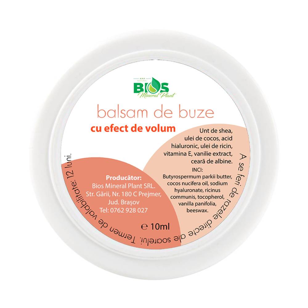 Balsam de buze cu efect de volum 10ml - Bios Mineral Plant