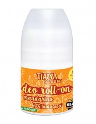 Deodorant roll-on, fara aluminiu, cu mandarina, 50 ml, Tiama