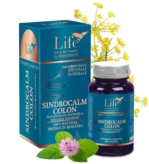 SINDROCALM COLON cu uleiuri esentiale 30 capsule - Bionovativ