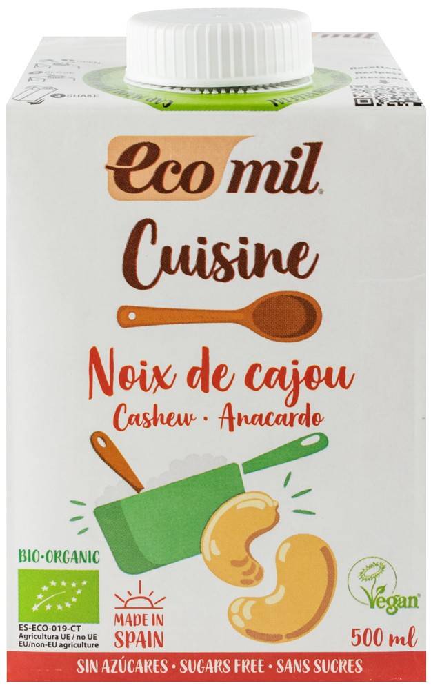 Crema vegetala pentru gatit din caju Eco-Bio 500ml - Ecomil