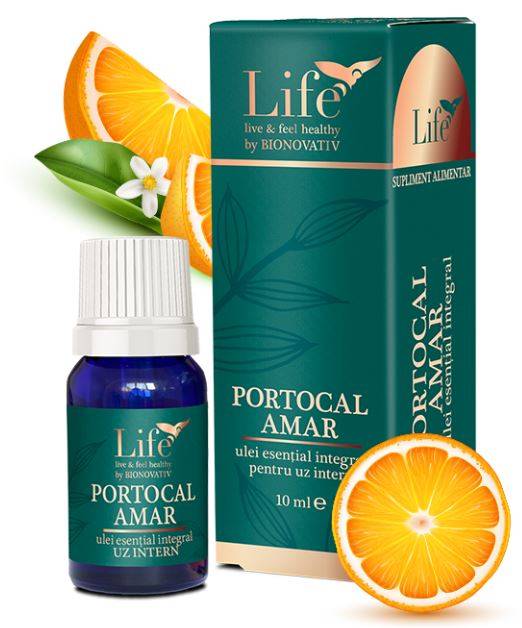 Ulei esential integral de PORTOCAL AMAR 10ml - Bionovativ