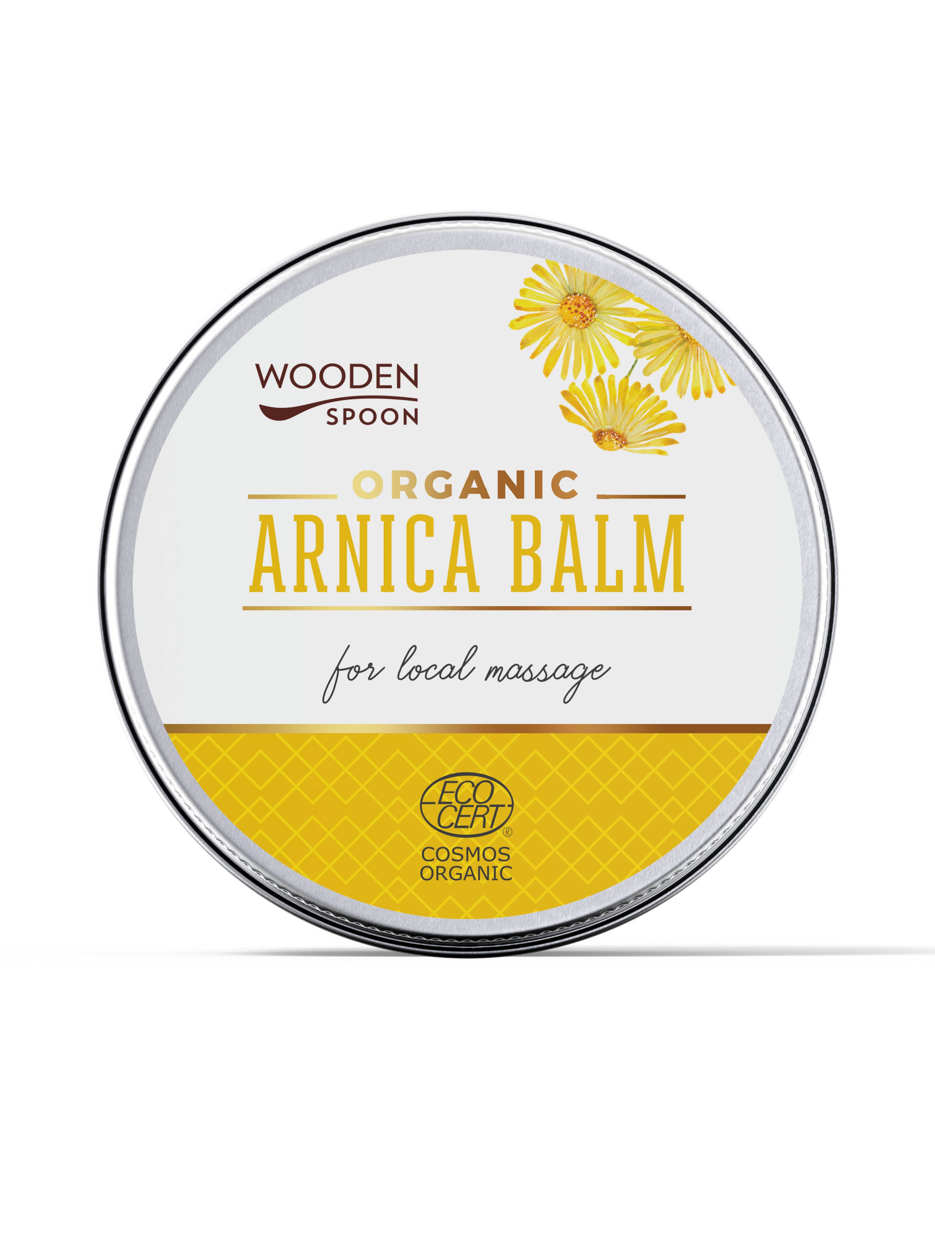 Balsam pentru masaj cu extract de arnica, eco-bio, 60 ml, Wooden Spoon