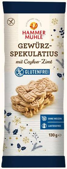 Biscuiti Spekulatius cu scortisoara Ceylon, Fara gluten 130g - Hammer Muhle