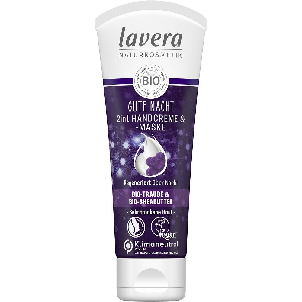 Crema si masca pentru maini de noapte, 75 ml, Lavera