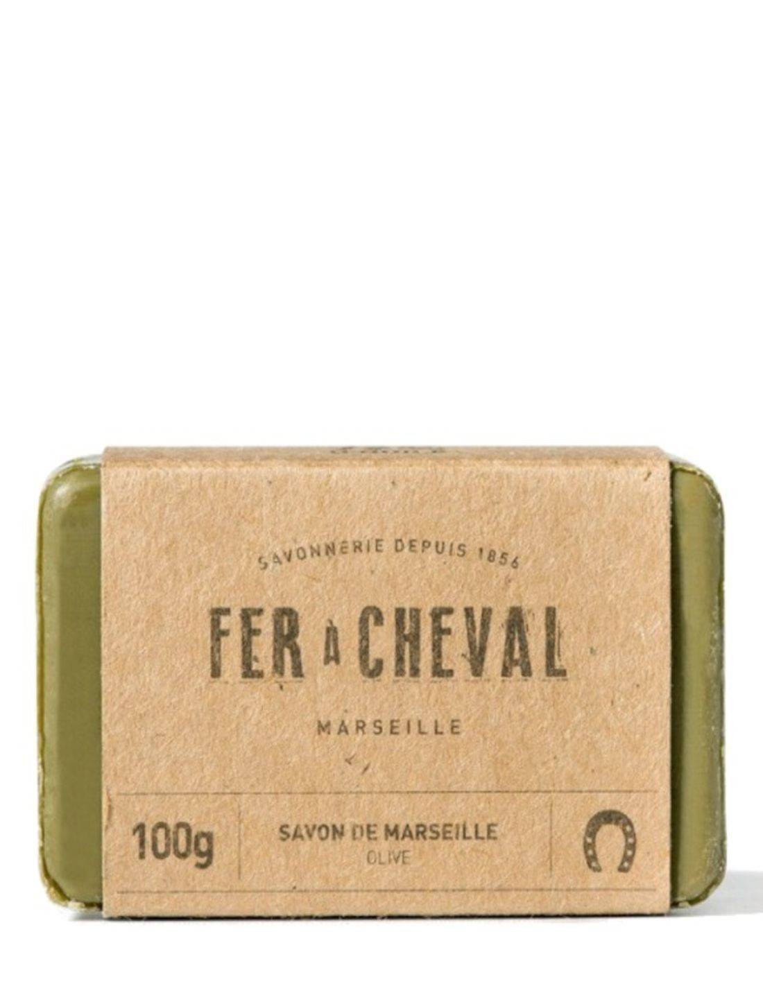 Sapun de Marsilia cu masline, 100gr - Fer a ChevalSapun de Marsilia cu masline, eco-bio, 100 gr, Fer