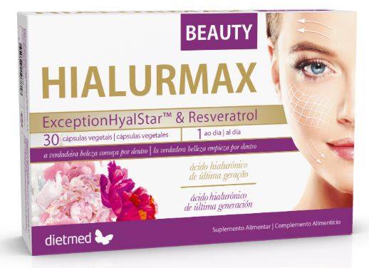 HIALURMAX BEAUTY - acid hialuronic si antioxidanti pentru frumusete, 30 capsule, Dietmed, Type natur