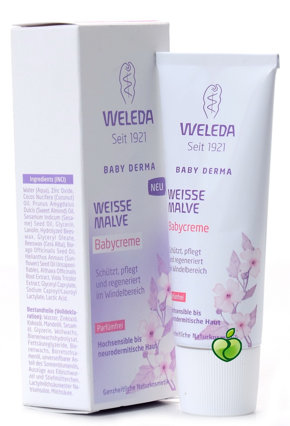 Crema pentru zona scutecului cu nalba alba Baby Derma - 50 ml - Weleda