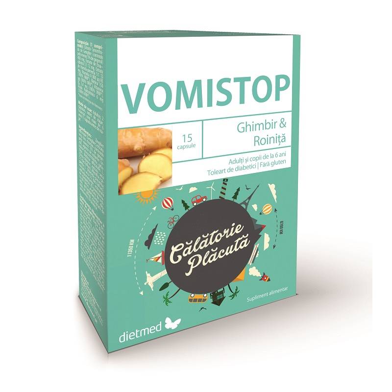 VOMISTOP, anitvomitiv, 15 capsule, DIETMED-NATURMIL