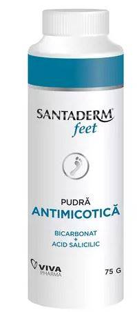 PUDRA ANTIMICOTICA CU BICARBONAT SI ACID SALICILIC Santaderm 75G - VIVA PHARMA