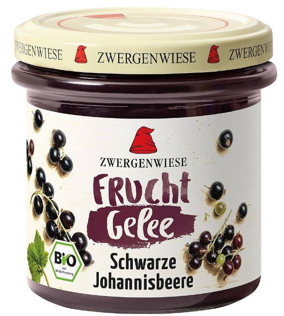 Jeleu de coacaze negre Fara gluten, Eco-Bio 160g - Zwergenwiese