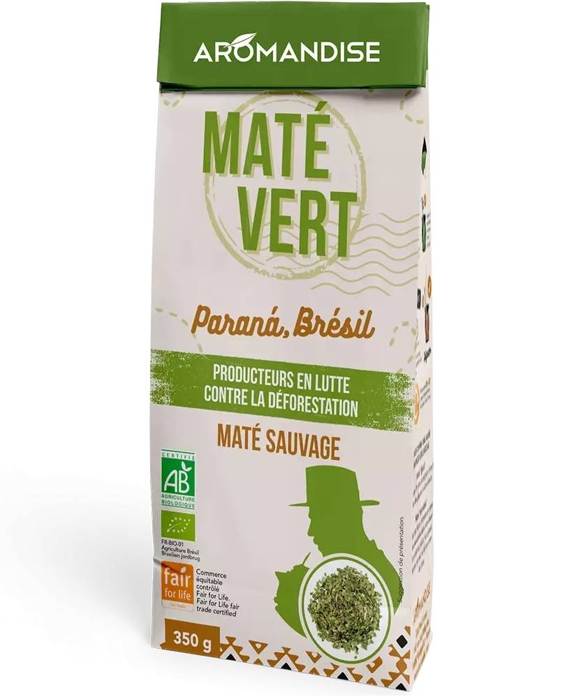 Ceai mate verde salbatic, bio, 350g, Aromandise