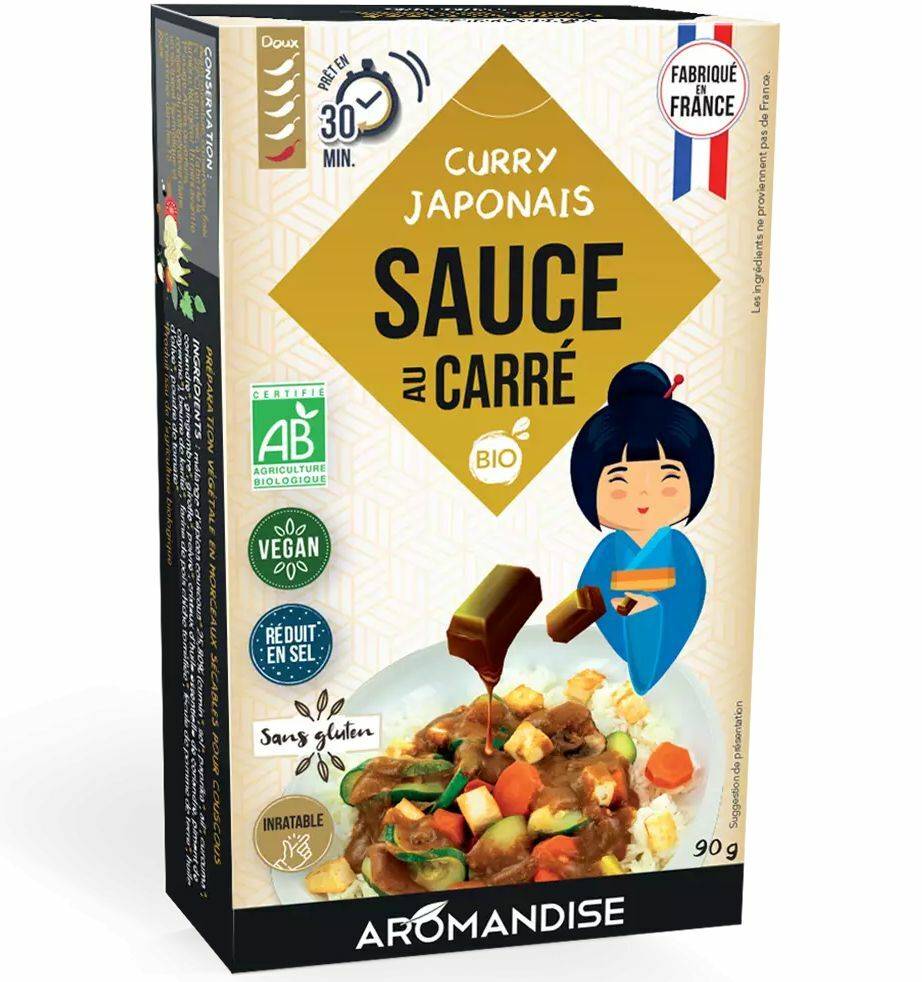 Sos curry japonez, eco-bio, 5cuburi, 90g - Aromandise