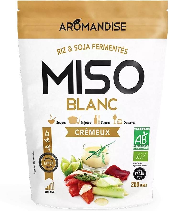 Pasta miso alba, cremoasa, eco-bio, 250g - Aromandise