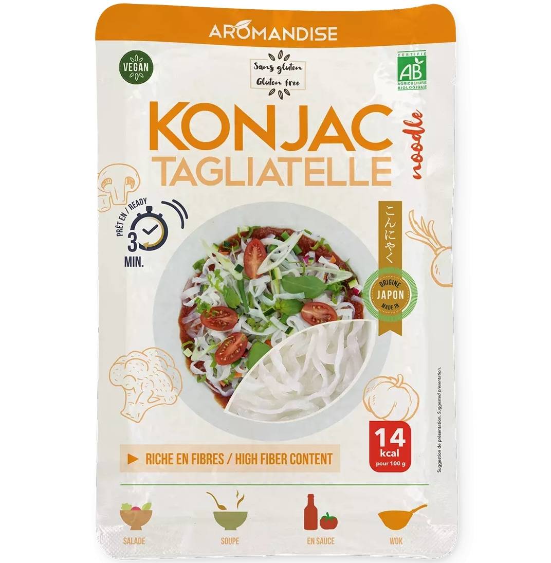 Tagliatele din konjac, eco-bio, 180 g, Aromandise