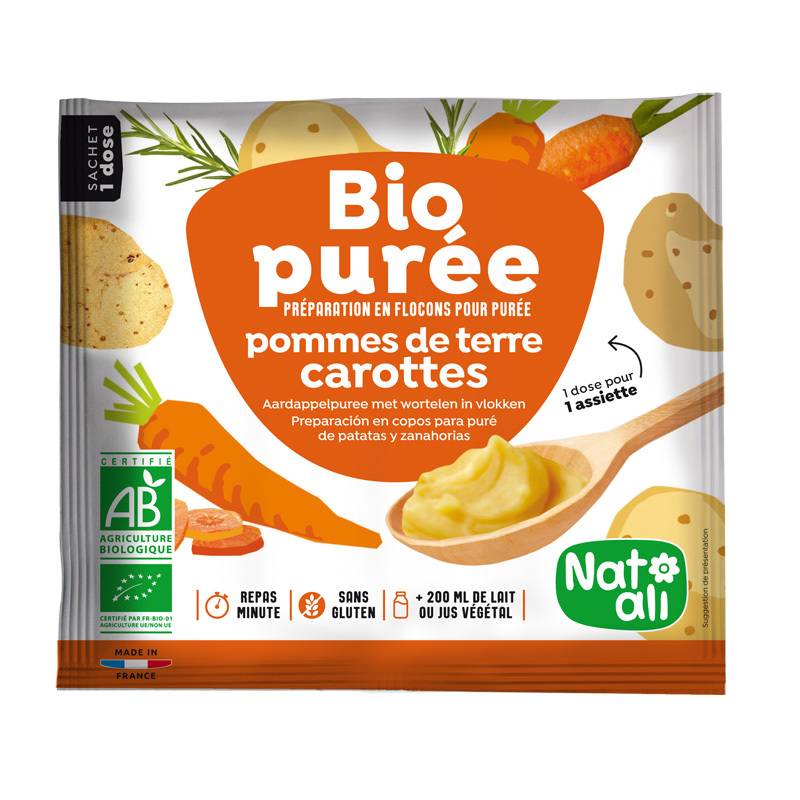 Piure instant de cartofi si morcovi Eco-Bio 30g - Nat-ali