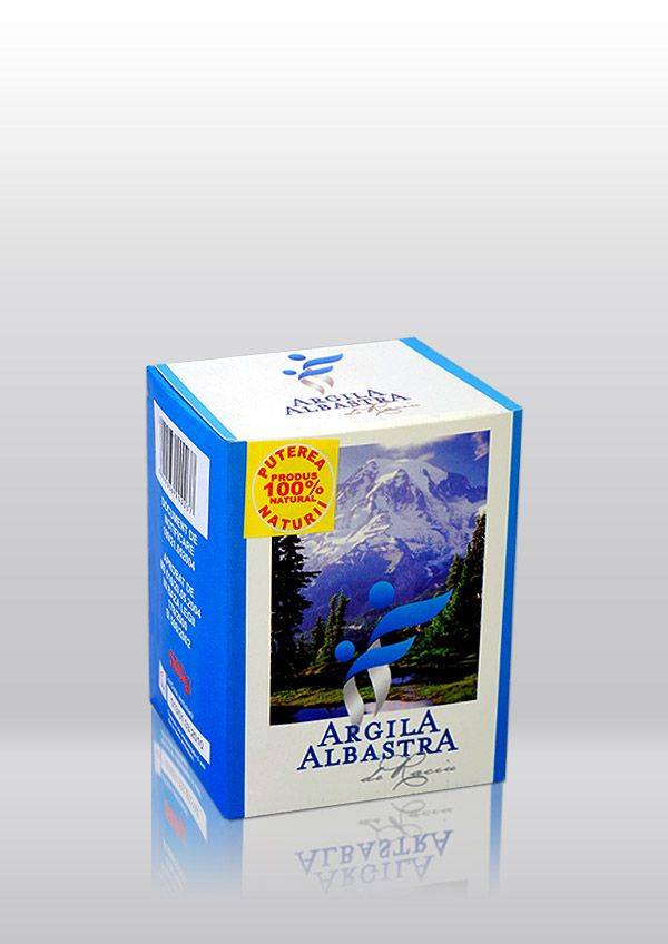 Argila albastra de Raciu - pulbere 500g - ARGILA ALBASTRA - ROMCOS