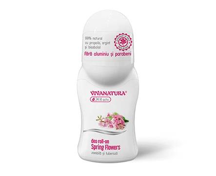 Deodorant natural roll-on Spring Flowers - Zambila si Tuberoza 50ml - Vivanatura