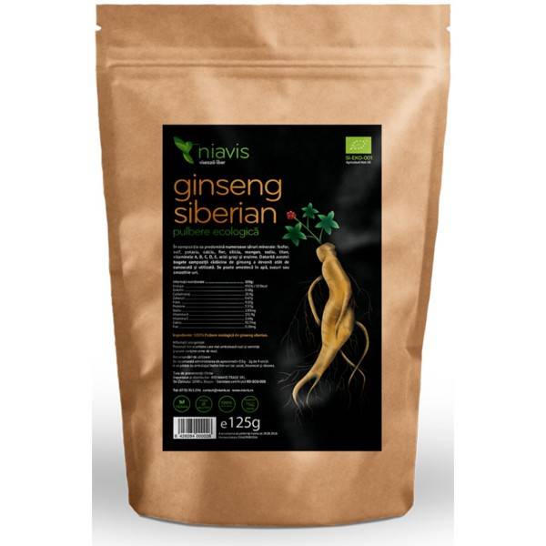 Ginseng siberian pulbere 125g - Niavis