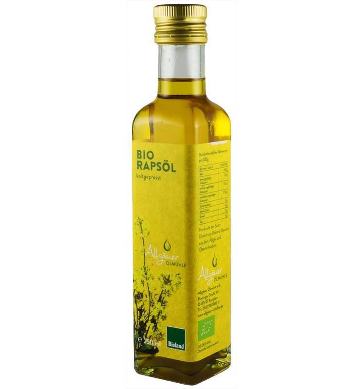 Ulei de rapita, presat la rece- eco-bio 250ml - Allgauer Olmuhle