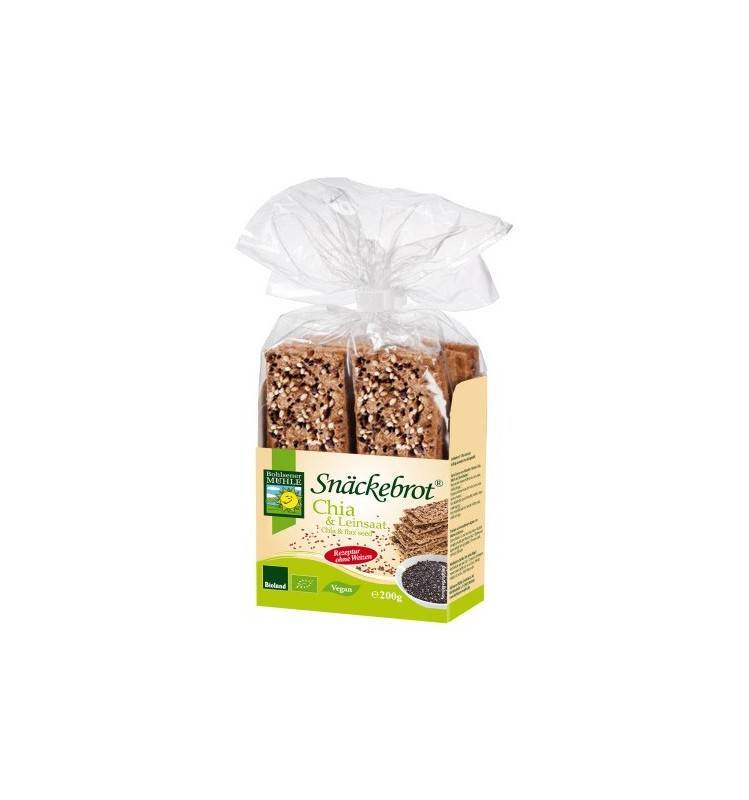 Paine crocanta cu chia si seminte de in - eco-bio 200g - Bohlsener Muhle